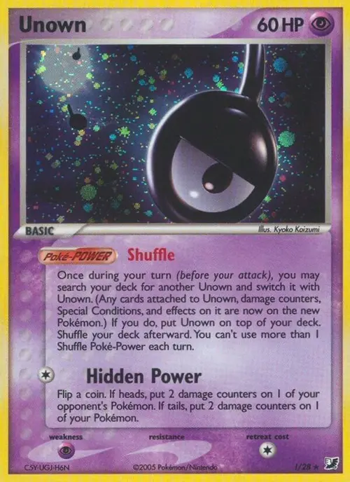 Unown (!) card art