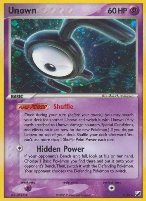 Unown (E) card art