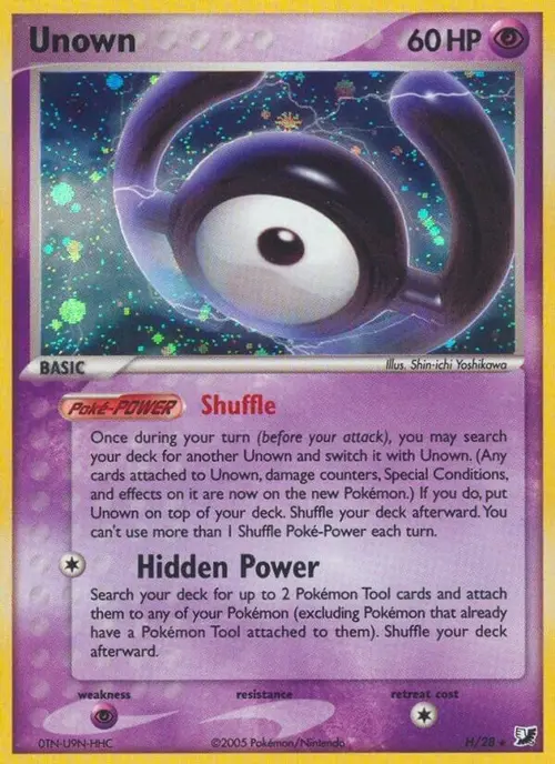 Unown (H) card art