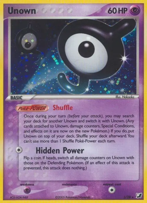 Unown (J) card art