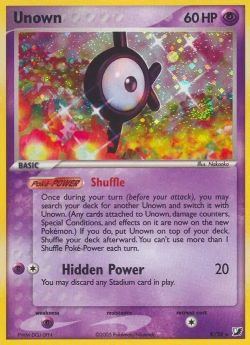 Unown (K) card art
