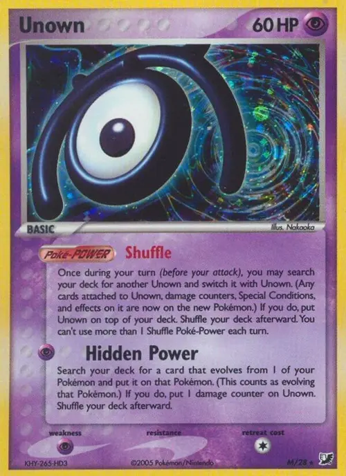 Unown (M) card art