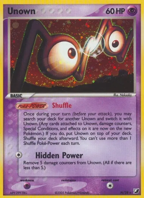 Unown (N) card art