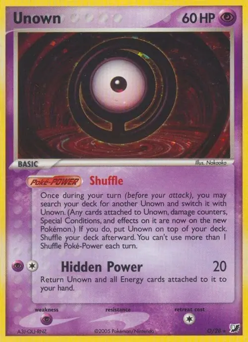 Unown (O) card art