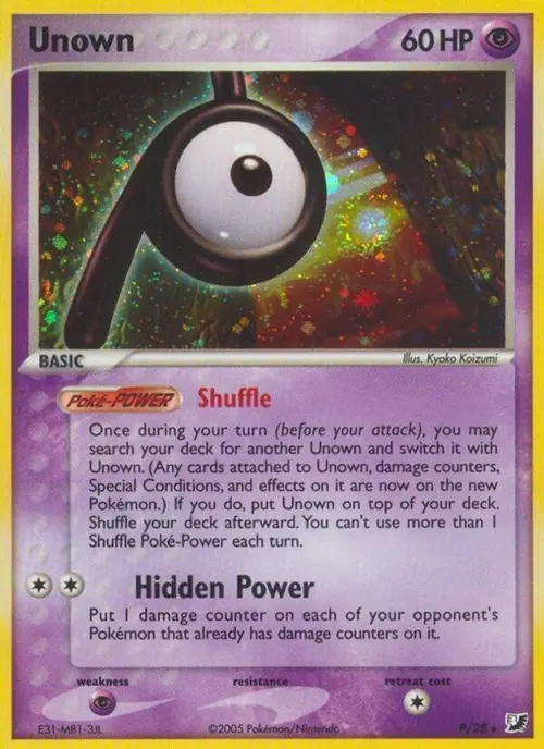 Unown (P) card art