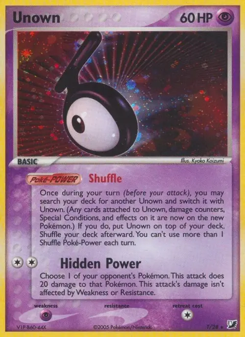 Unown (T) card art