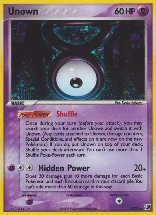 Unown (V) card art