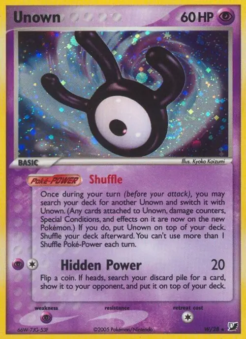 Unown (W) card art