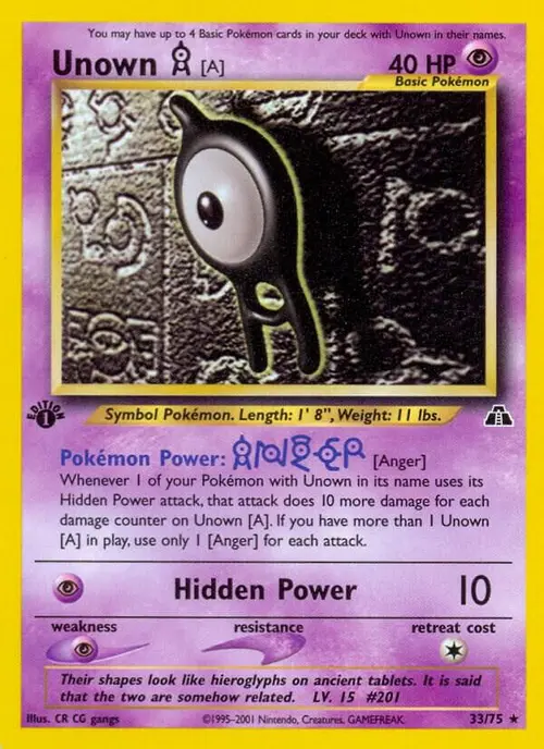 Unown [A] (33) card art