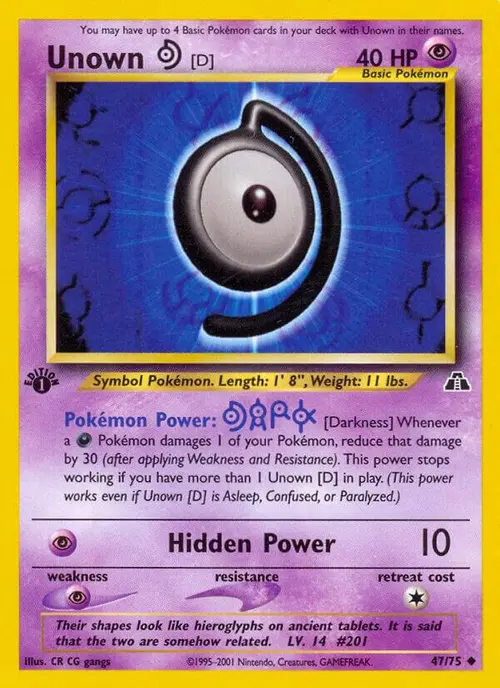 Unown [D] card art