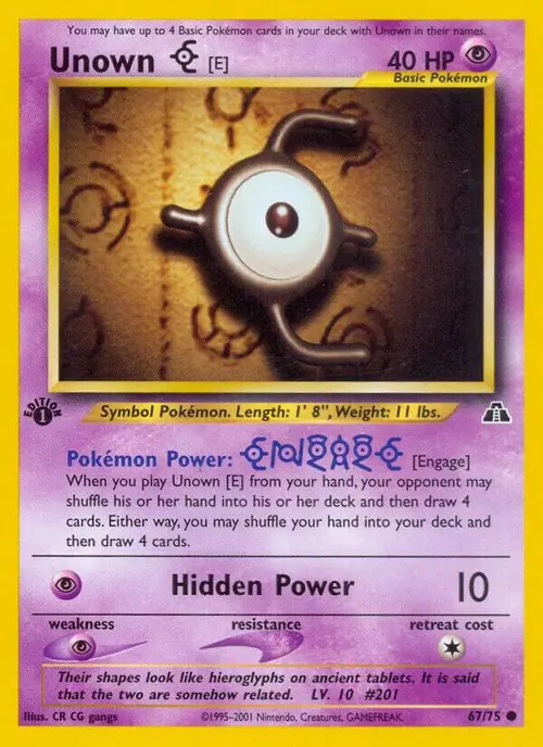 Unown [E] card art