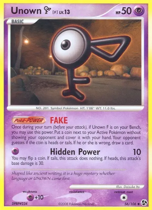 Unown [F] card art