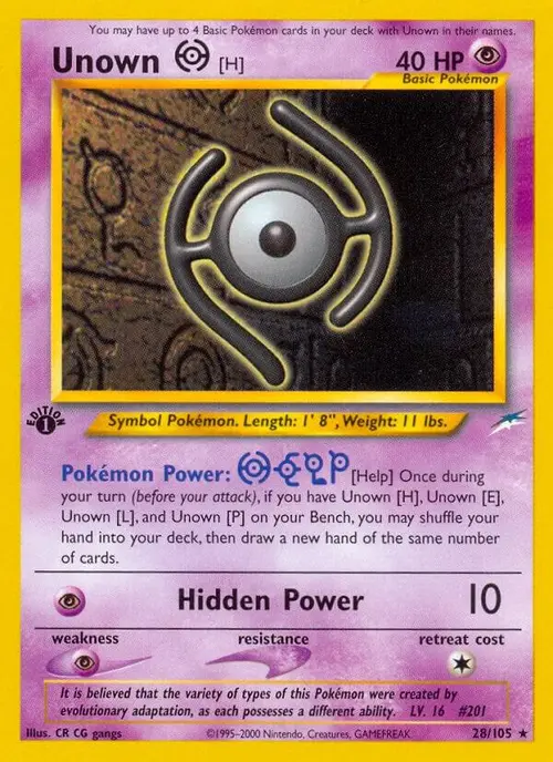 Unown [H] card art