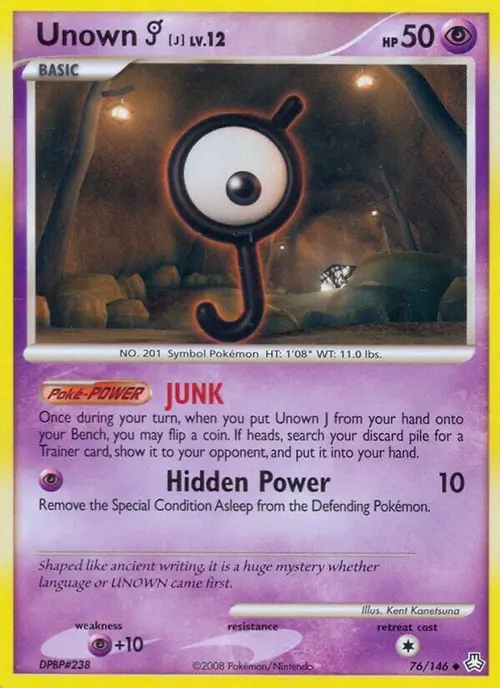Unown (J) card art
