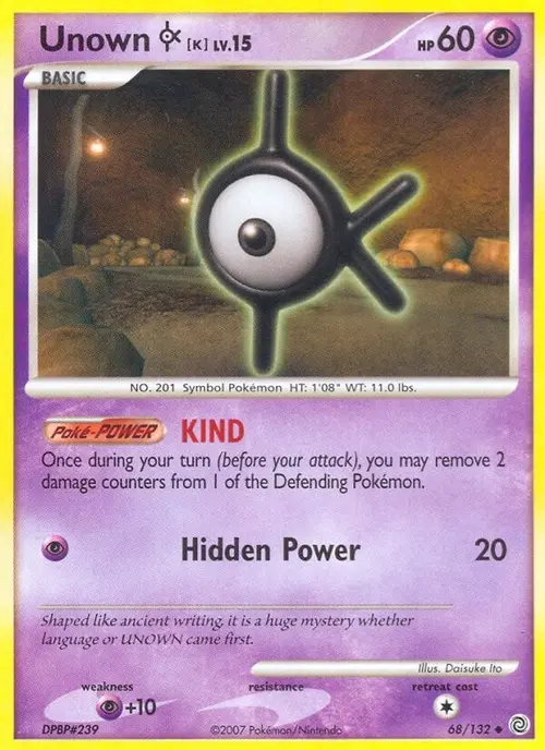 Unown [K] card art