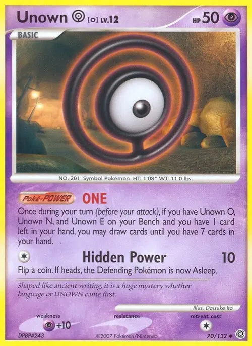 Unown [O] card art