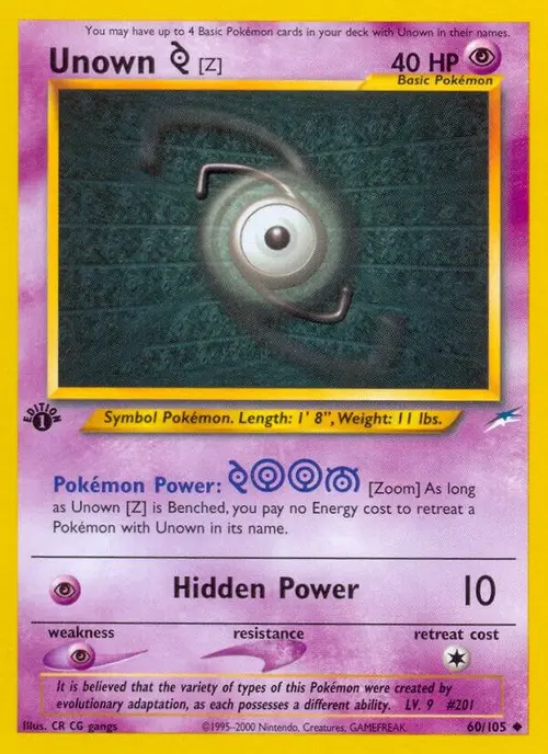 Unown [Z] card art