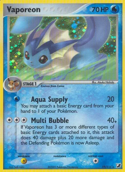 Vaporeon card art