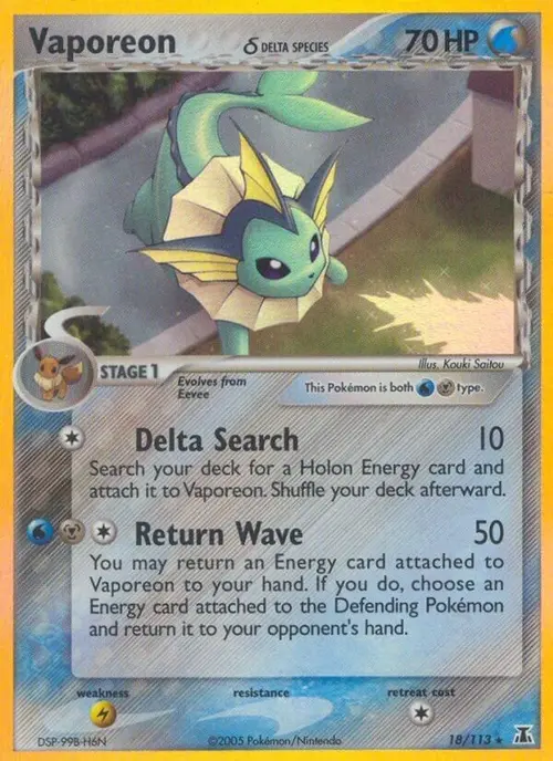 Vaporeon (Delta Species) card art