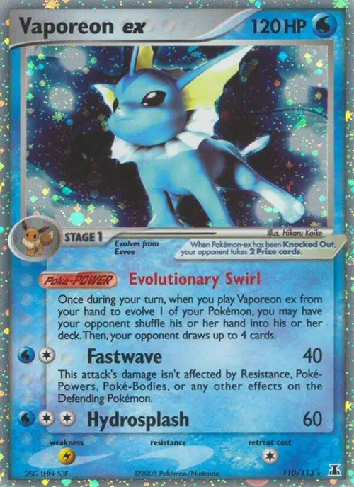 Vaporeon ex card art