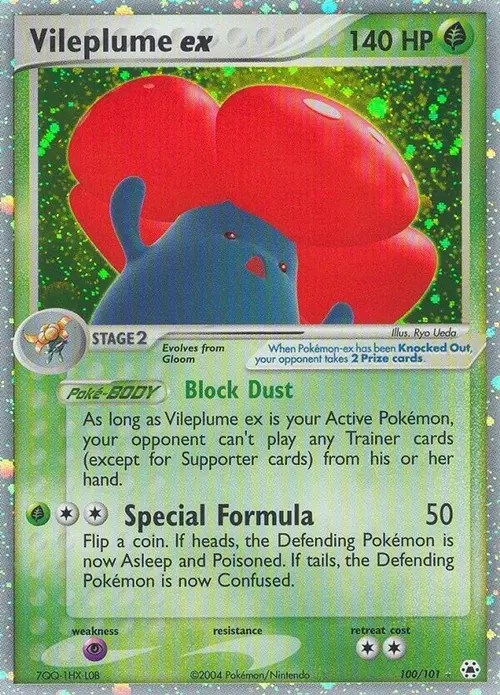 Vileplume ex card art