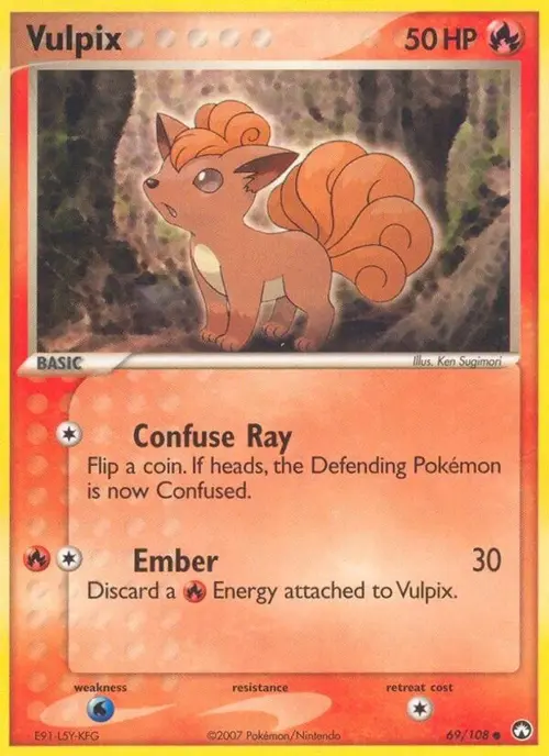 Vulpix card art