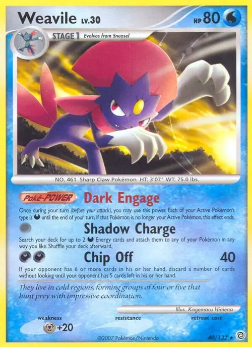 Weavile card art