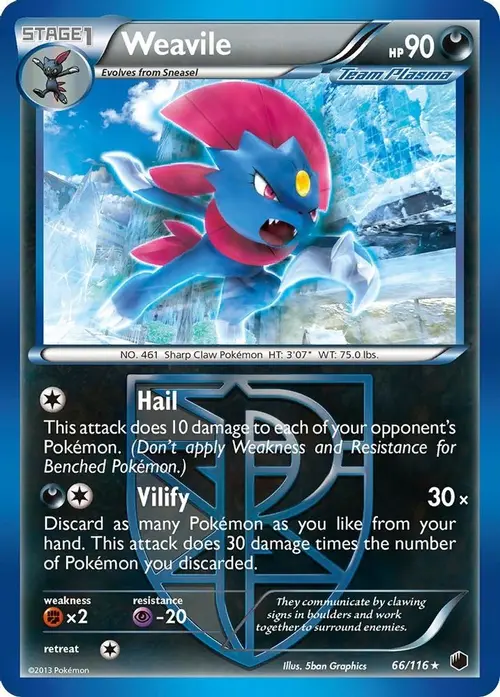 Weavile (Team Plasma) card art