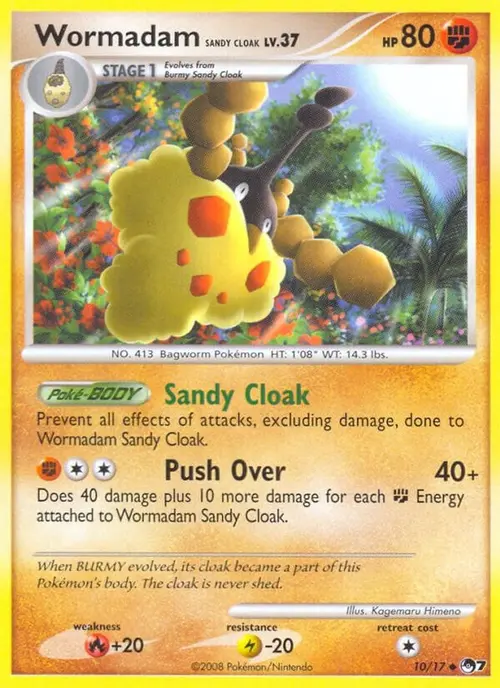 Wormadam Sandy Cloak card art