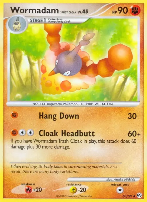 Wormadam Sandy Cloak card art