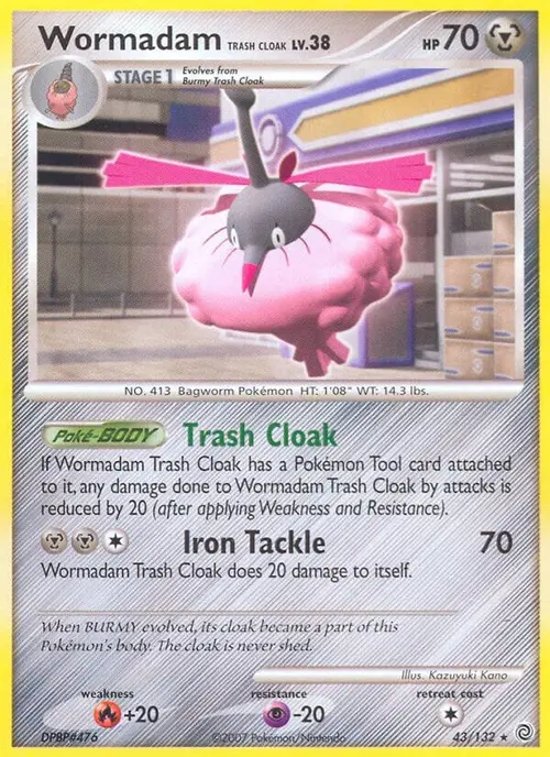 Wormadam Trash Cloak card art