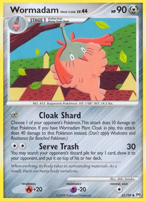 Wormadam Trash Cloak card art