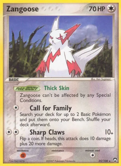 Zangoose card art