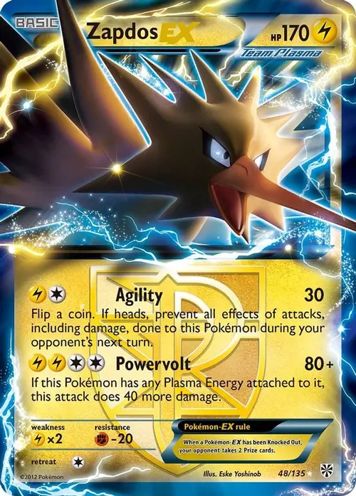 Zapdos EX (Team Plasma) card art