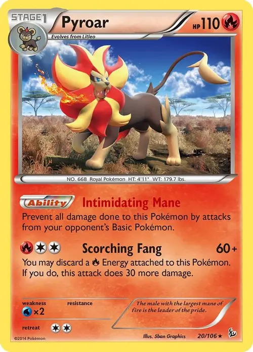 Pyroar card art