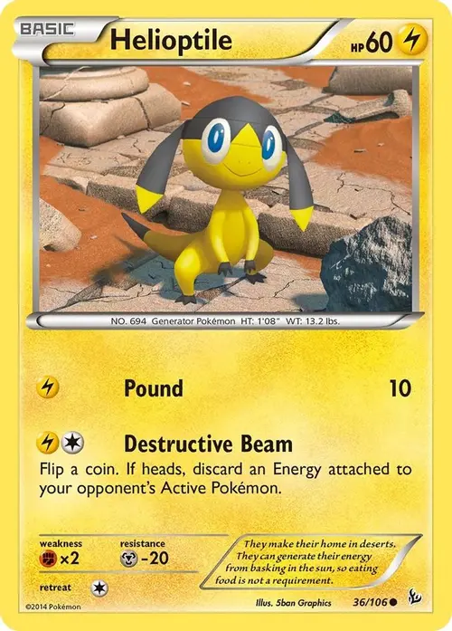 Helioptile card art