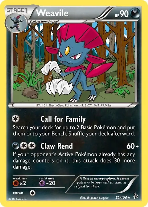 Weavile card art