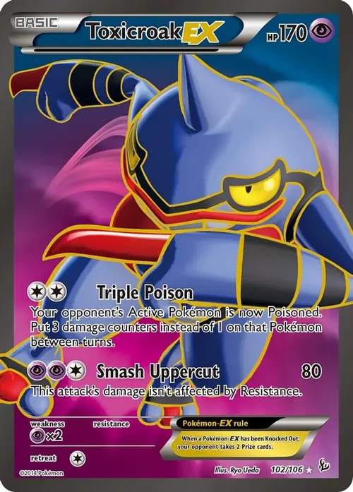Toxicroak EX (102 Full Art) card art