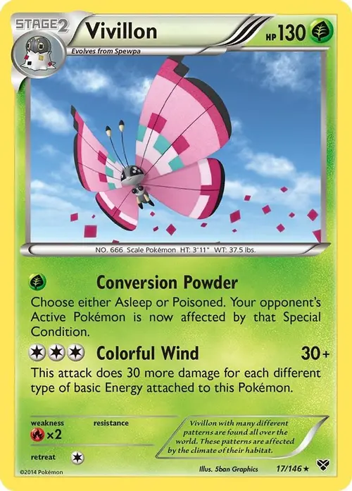 Vivillon (Meadow [Pink]) card art