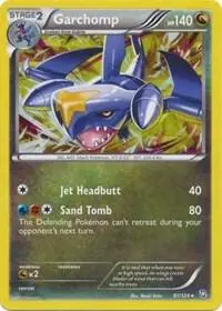 Garchomp - 91/124 (Cracked Ice Holo) card art