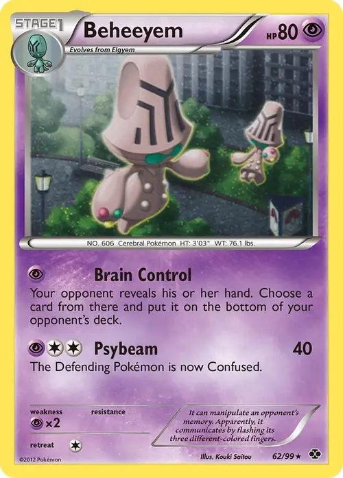 Beheeyem - 62/99 (Cosmos Holo) card art