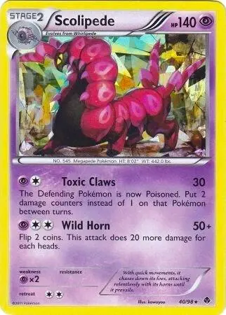 Scolipede - 40/98 (BW Emerging Powers) card art