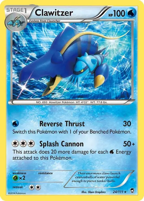 Clawitzer card art