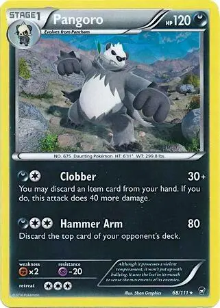 Pangoro - 68/111 (Cracked Ice Holo) card art