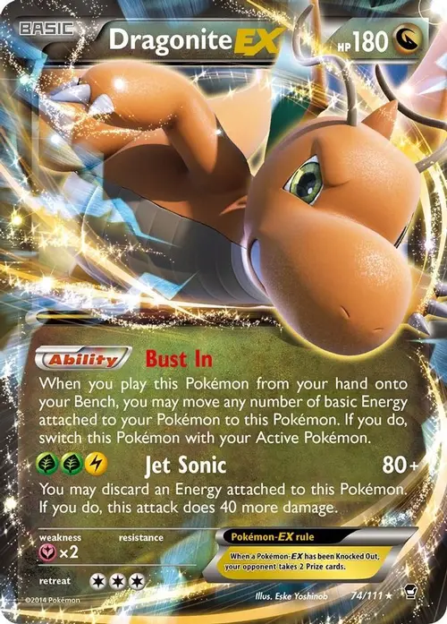 Dragonite EX card art