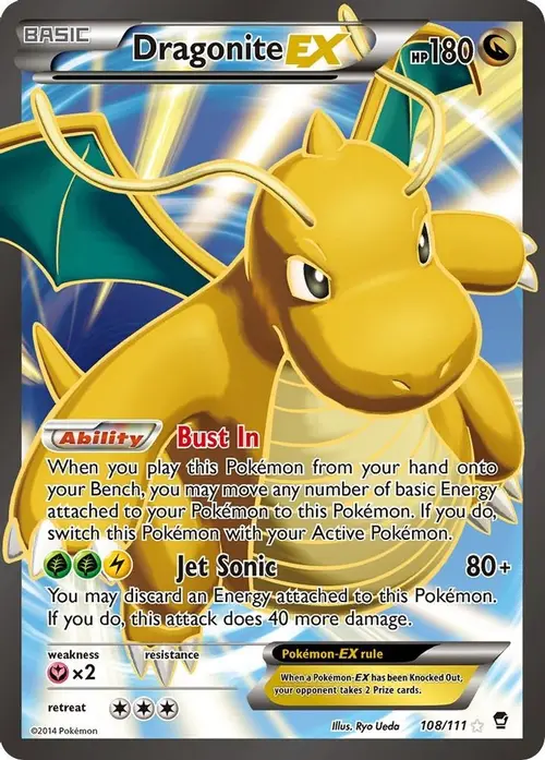 Dragonite EX (108 Full Art) card art