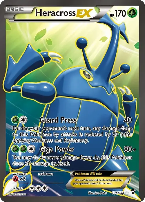 Heracross EX (105 Full Art) card art