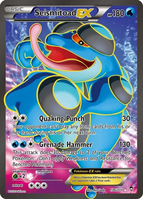 Seismitoad EX (106 Full Art) card art