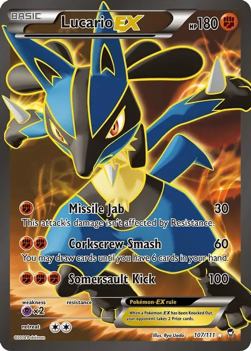 Lucario EX (107 Full Art) card art