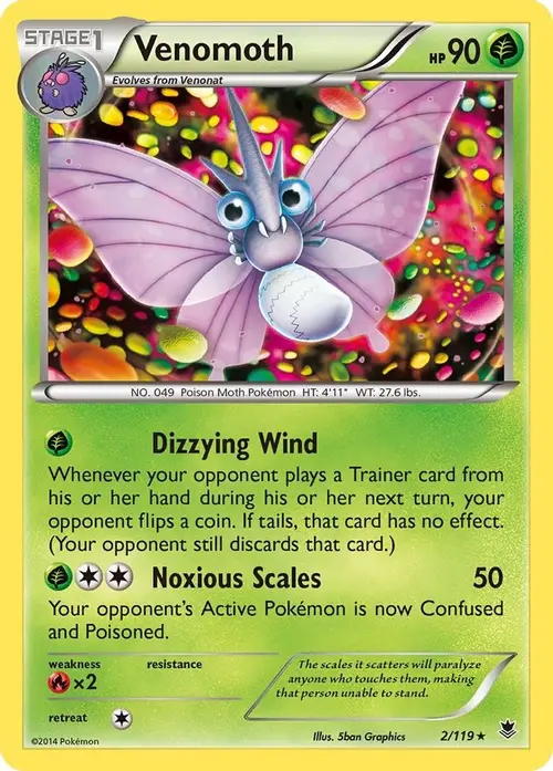 Venomoth card art